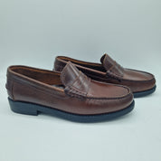 CASTELLANO DE ANTIFAZ EN PIEL ENGRASADA MARRÓN - 74179