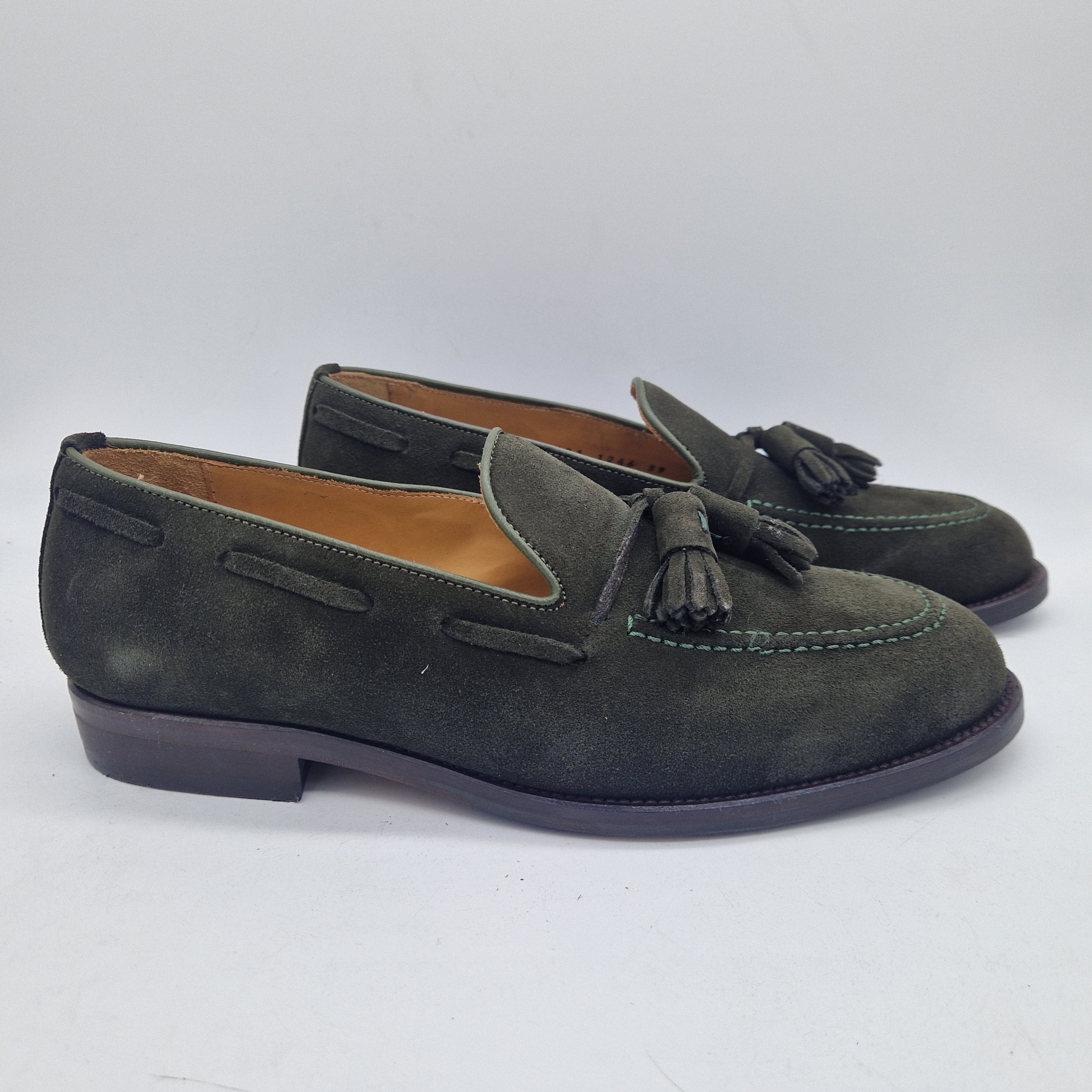 CASTELLANO DE BORLAS EN SERRAJE VERDE - 74187