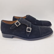 2 HEBILLAS EN SERRAJE NEGRO - 74203