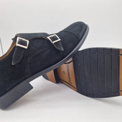 2 HEBILLAS EN SERRAJE NEGRO - 74203