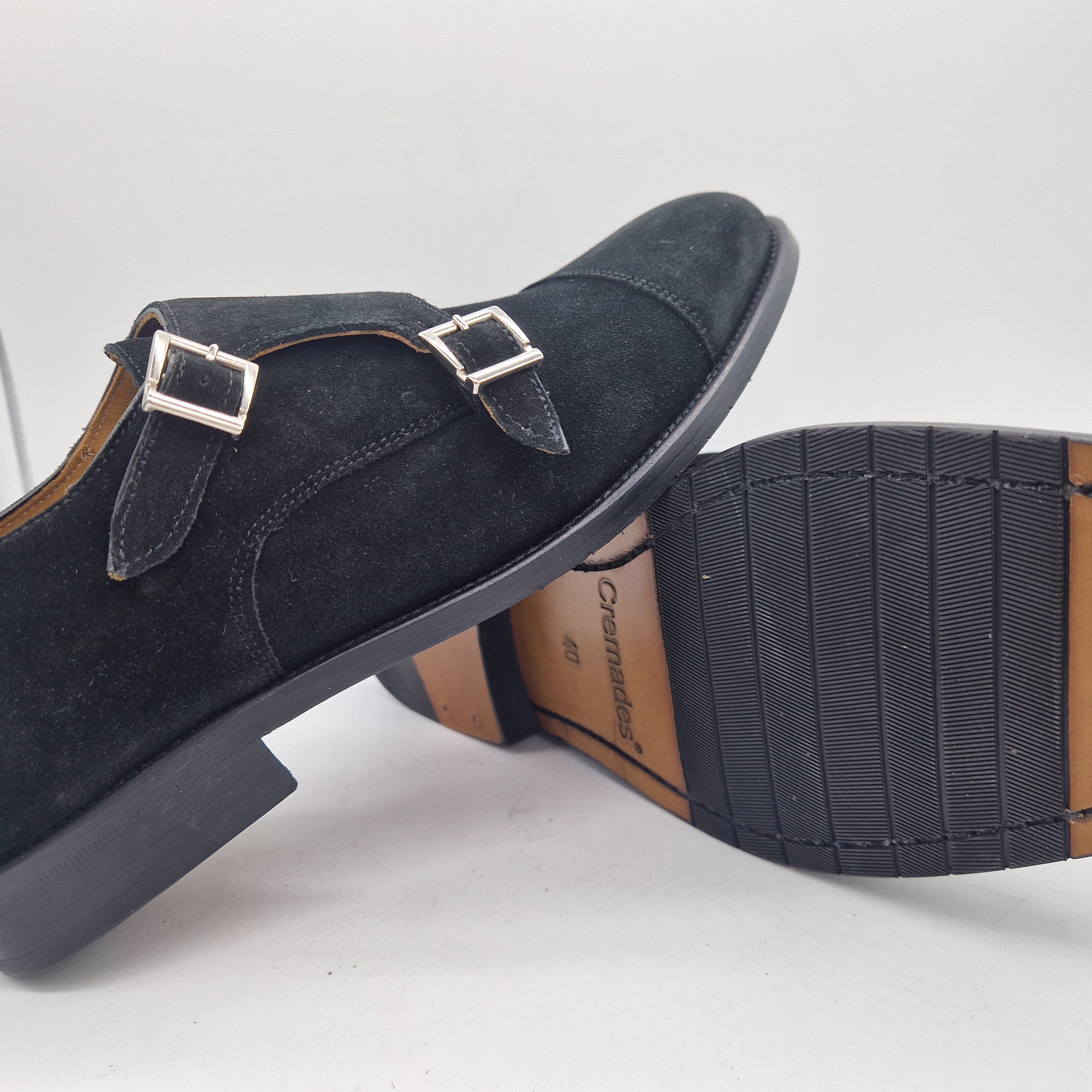 2 HEBILLAS EN SERRAJE NEGRO - 74203