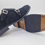 2 HEBILLAS EN SERRAJE NEGRO - 74203