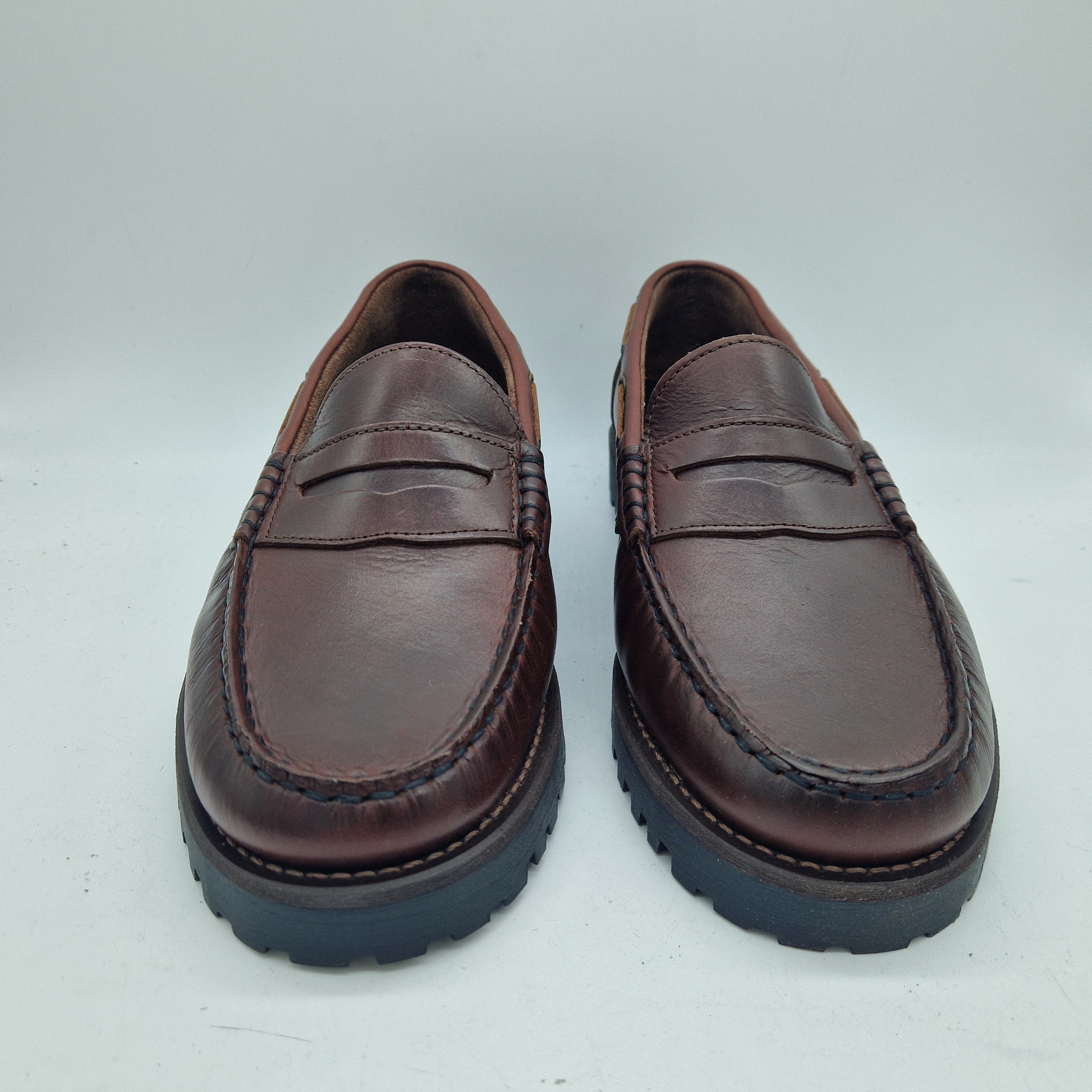 MOCASÍN ANTIFAZ EN PIEL ENGRASADA BURDEOS - 74212