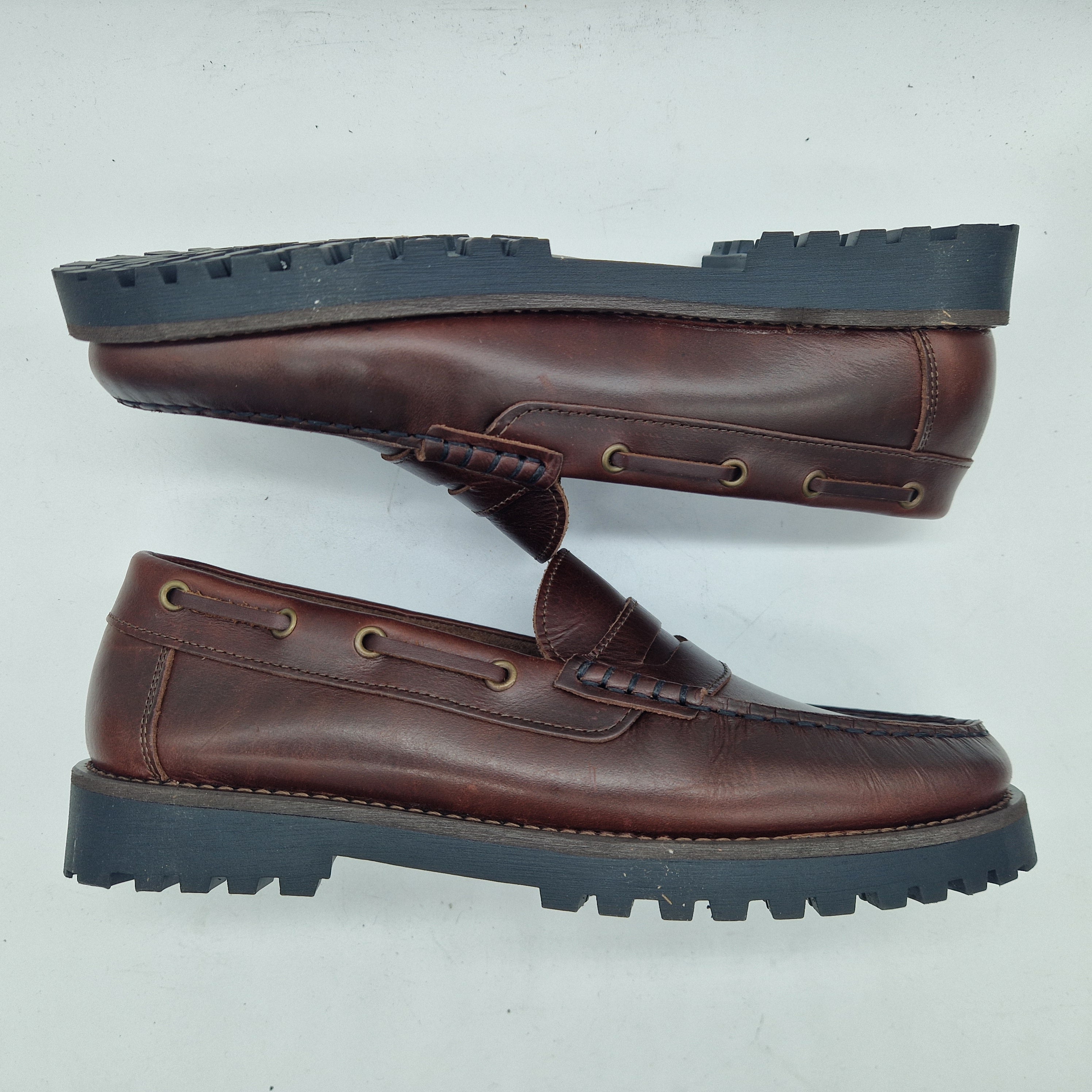 MOCASÍN ANTIFAZ EN PIEL ENGRASADA BURDEOS - 74212