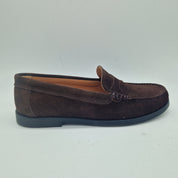 MOCASÍN EN SERRAJE MARRÓN - 74238