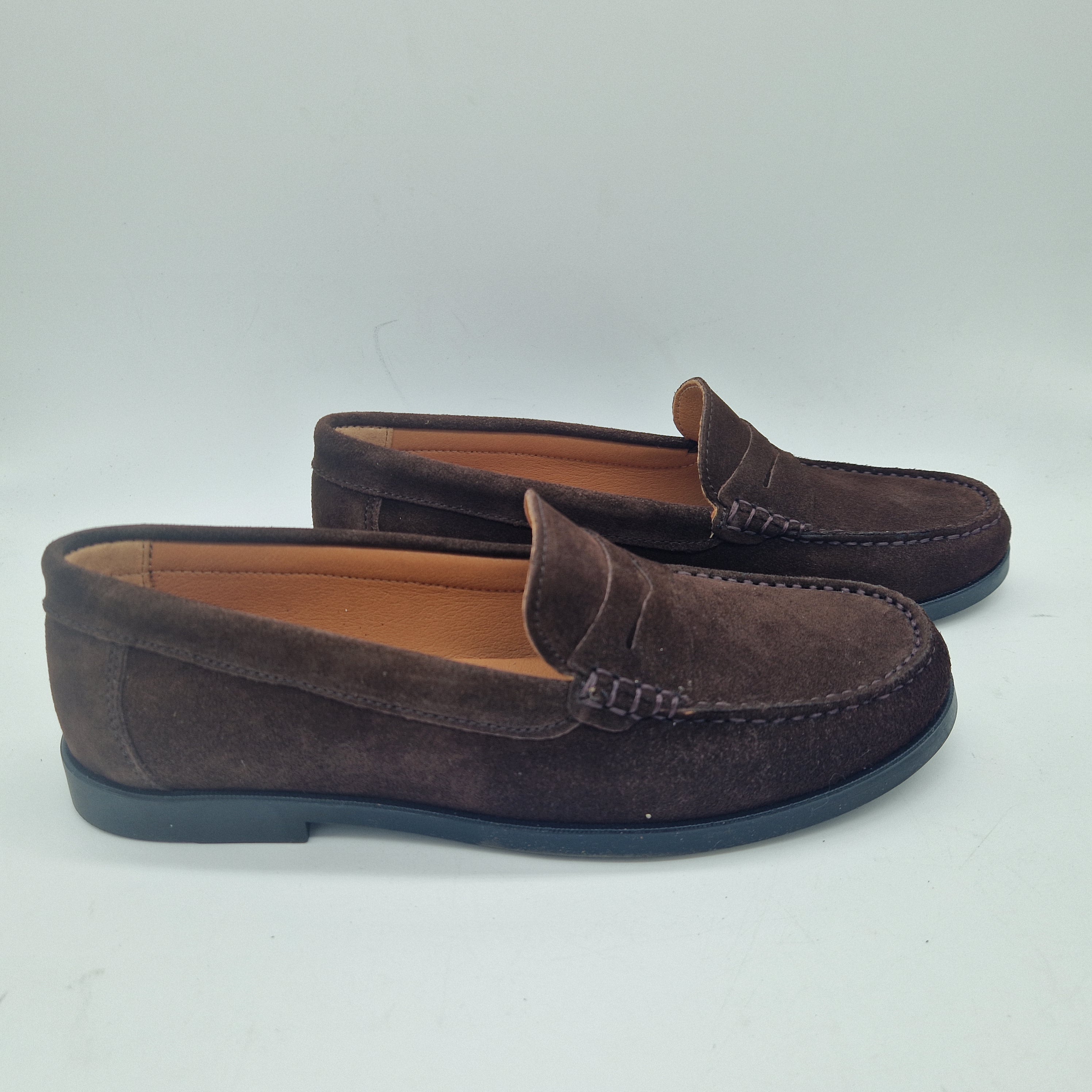 MOCASÍN EN SERRAJE MARRÓN - 74238
