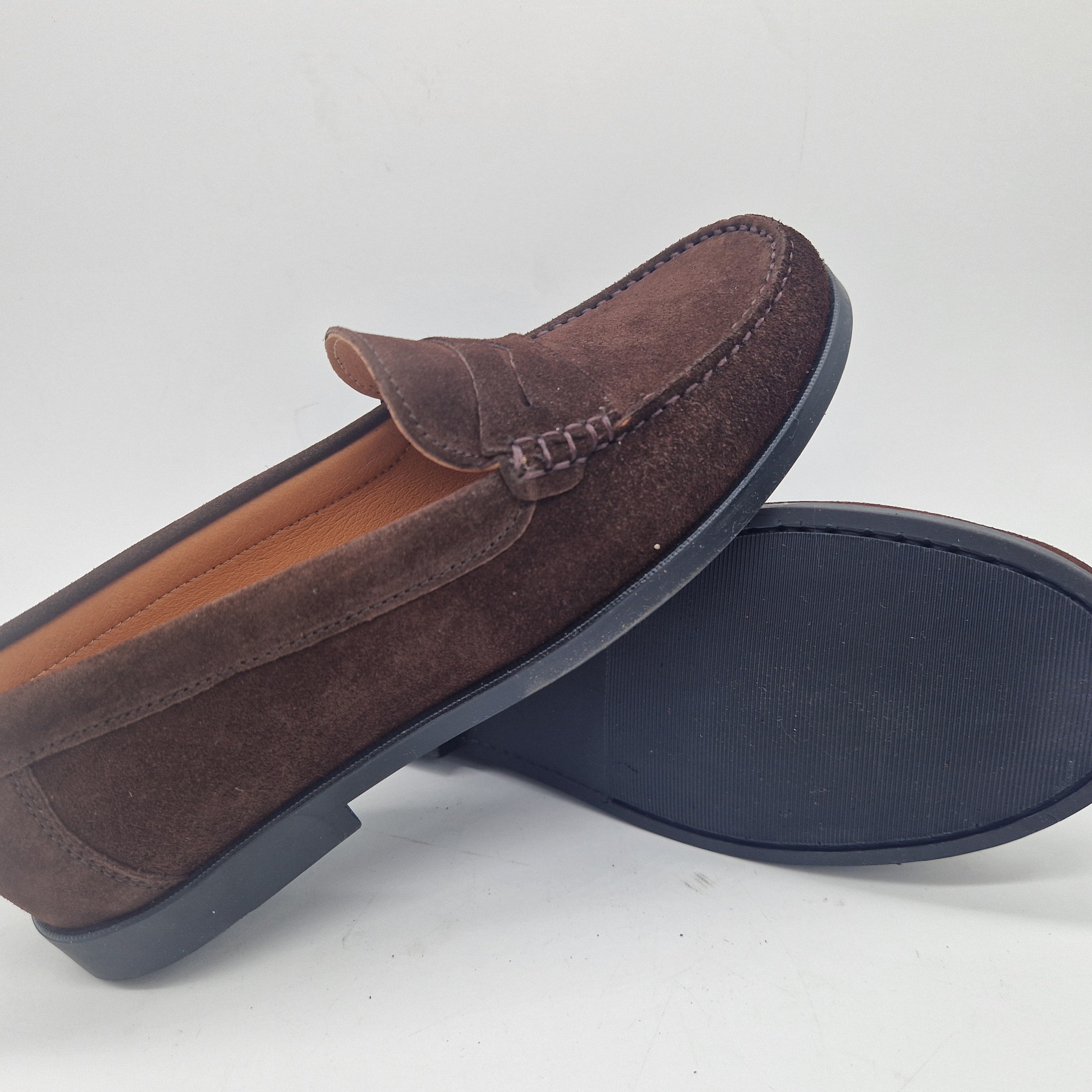MOCASÍN EN SERRAJE MARRÓN - 74238