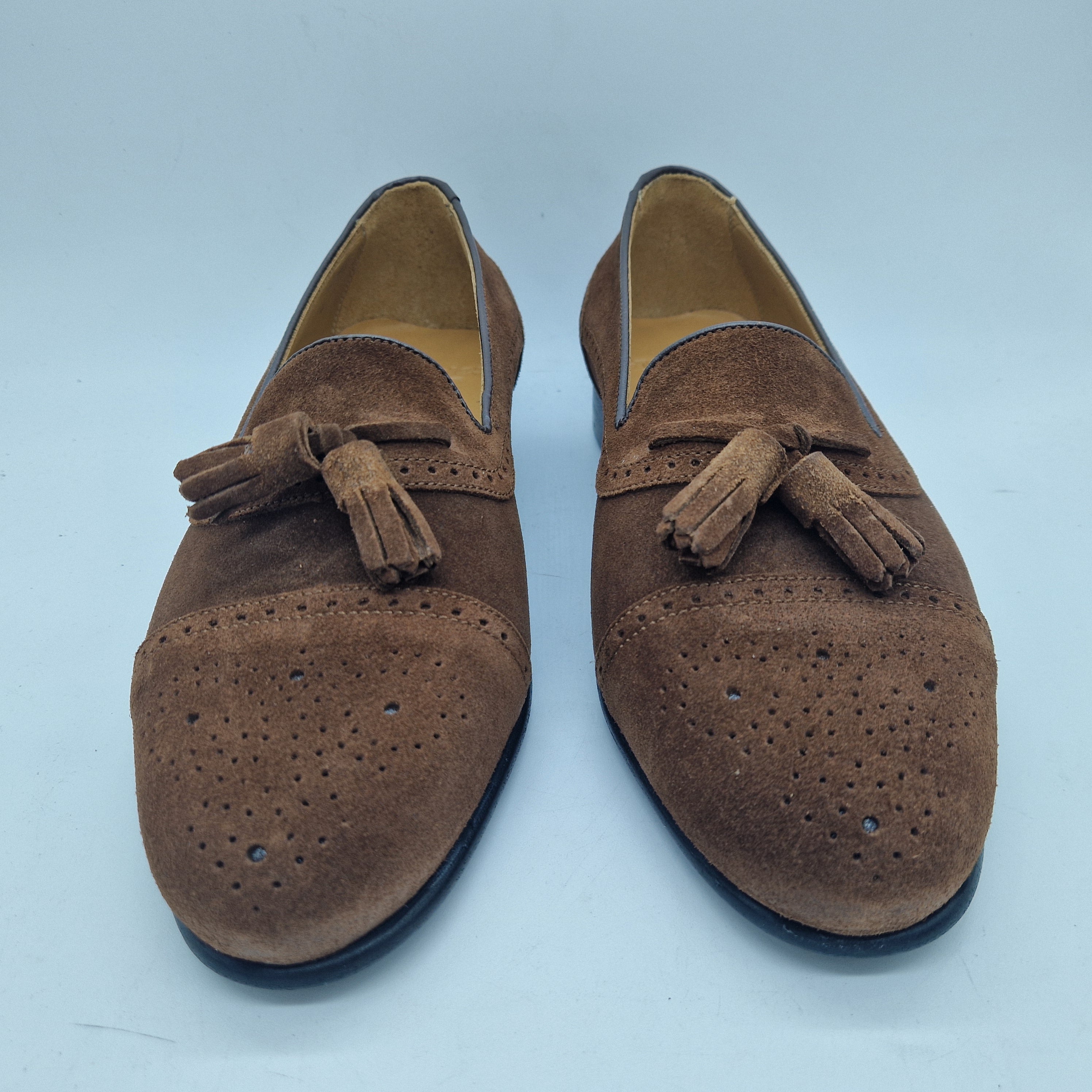 MOCASÍN DE BORLAS EN SERRAJE CUERO - 74299