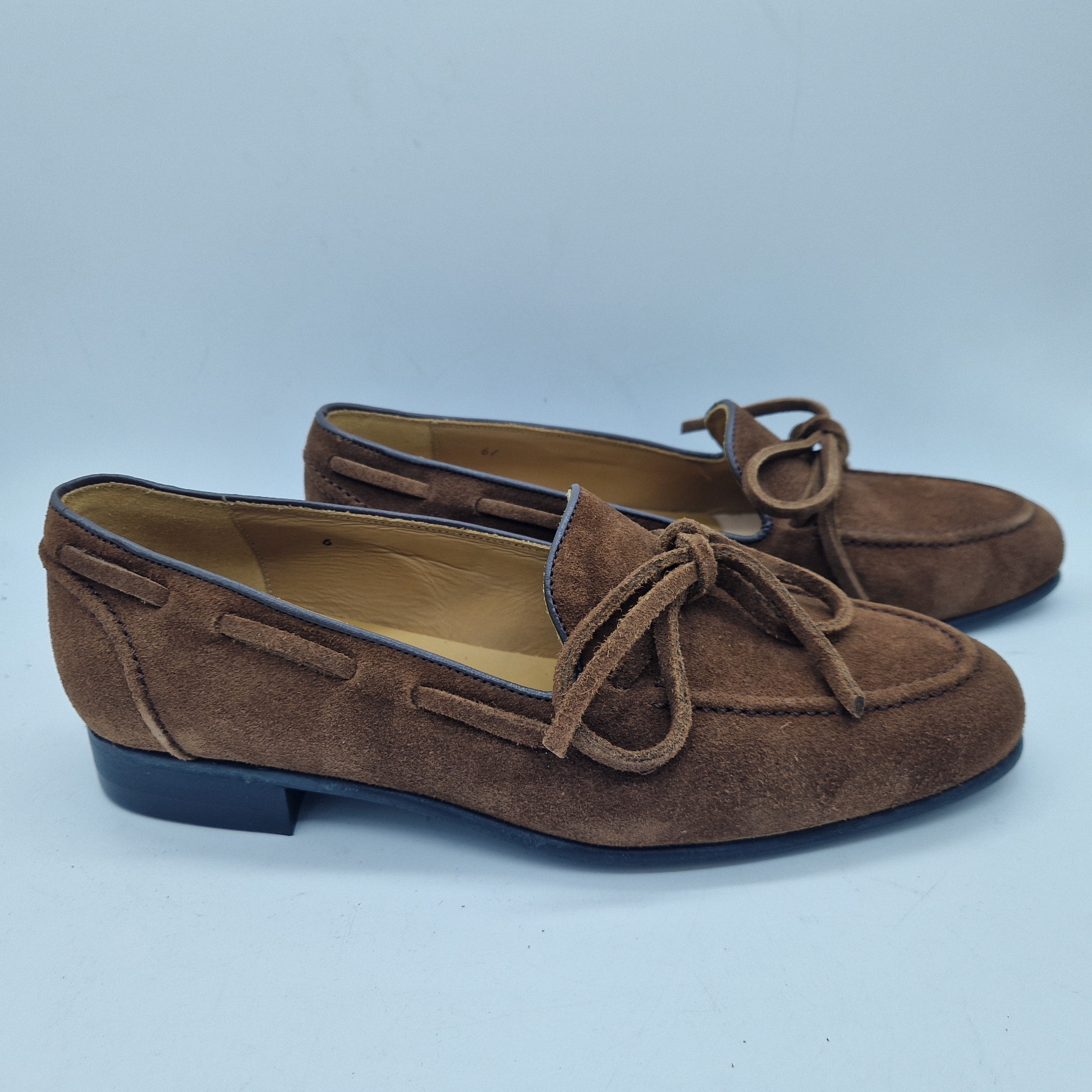 MOCASÍN DE LAZÓ EN SERRAJE MARRÓN - 74301