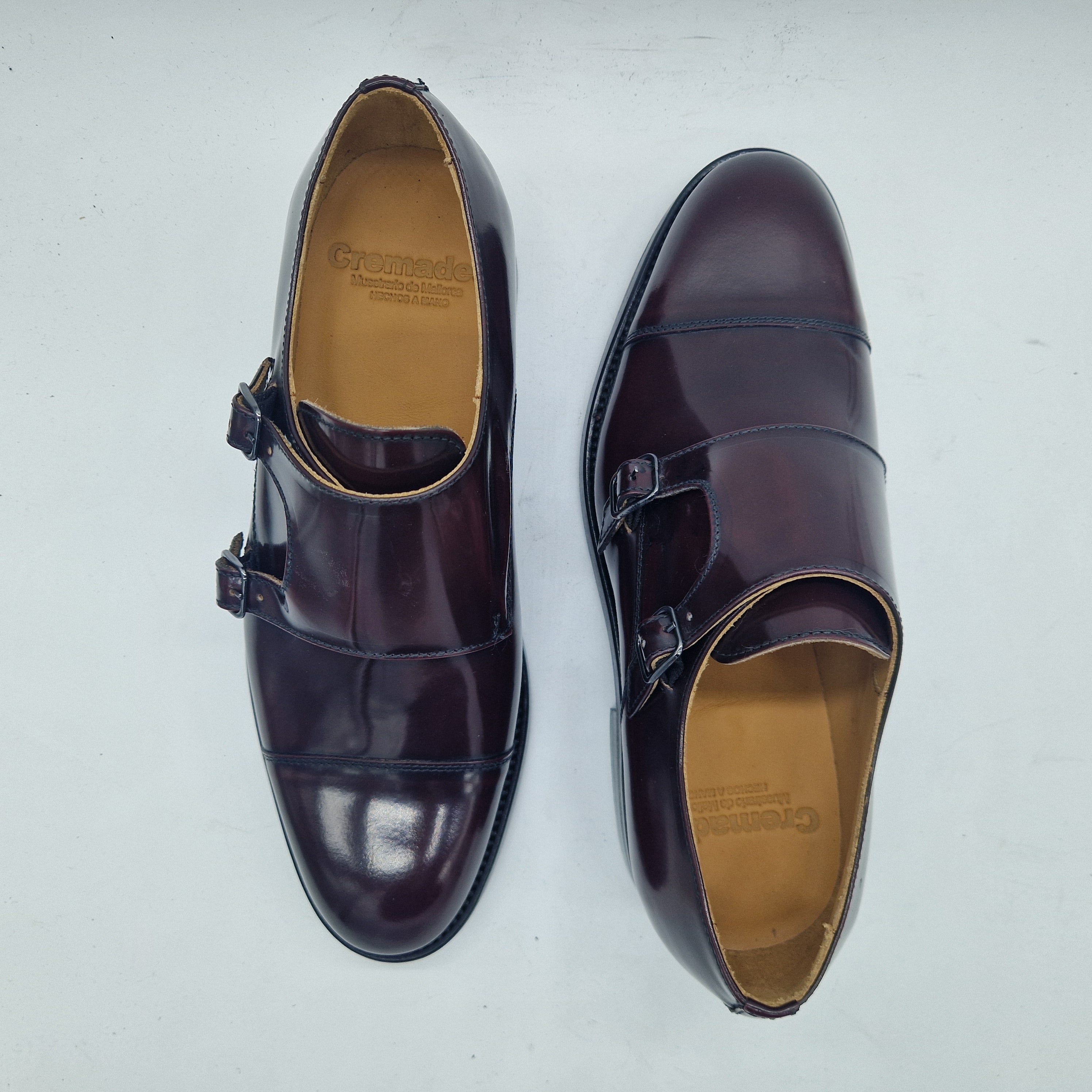 2 HEBILLAS EN PIEL BURDEOS - 74428