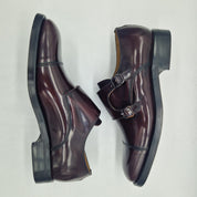 2 HEBILLAS EN PIEL BURDEOS - 74428