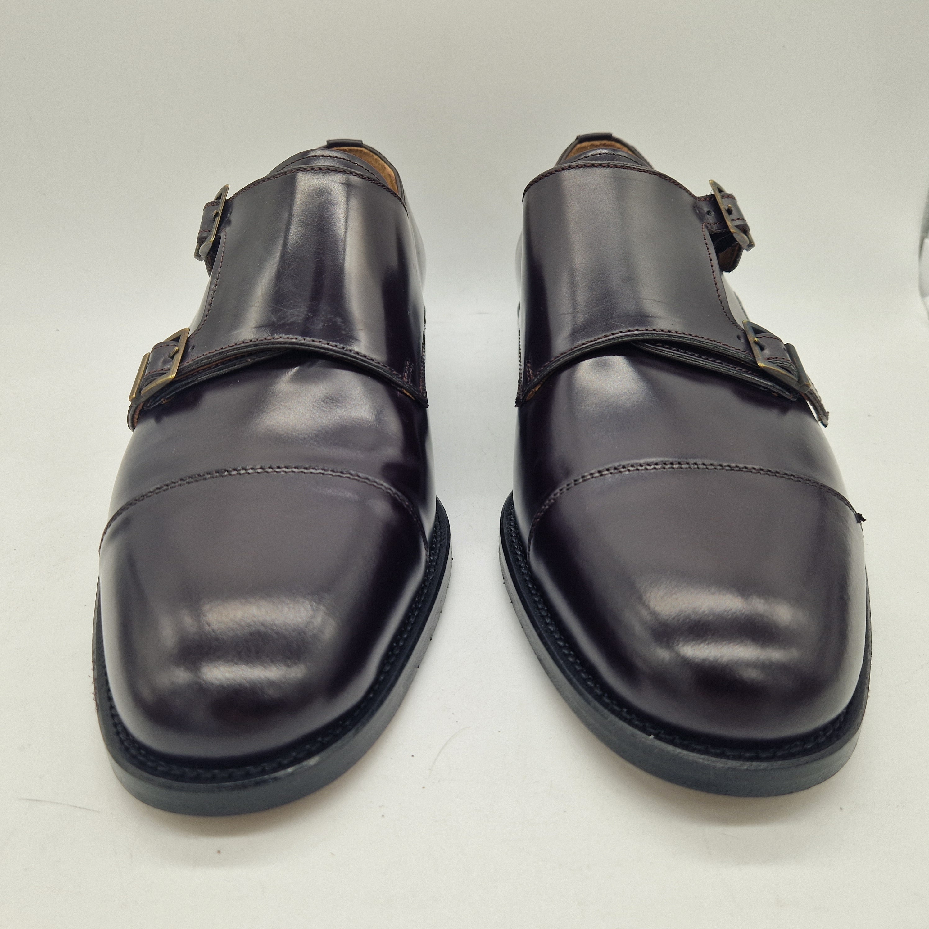 2 HEBILLAS EN PIEL BURDEOS - 74596