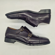 2 HEBILLAS EN PIEL BURDEOS - 74596