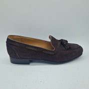 MOCASÍN DE BORLAS EN SERRAJE MARRÓN - 74616