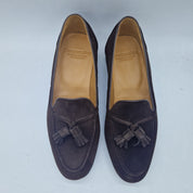 MOCASÍN DE BORLAS EN SERRAJE MARRÓN - 74616