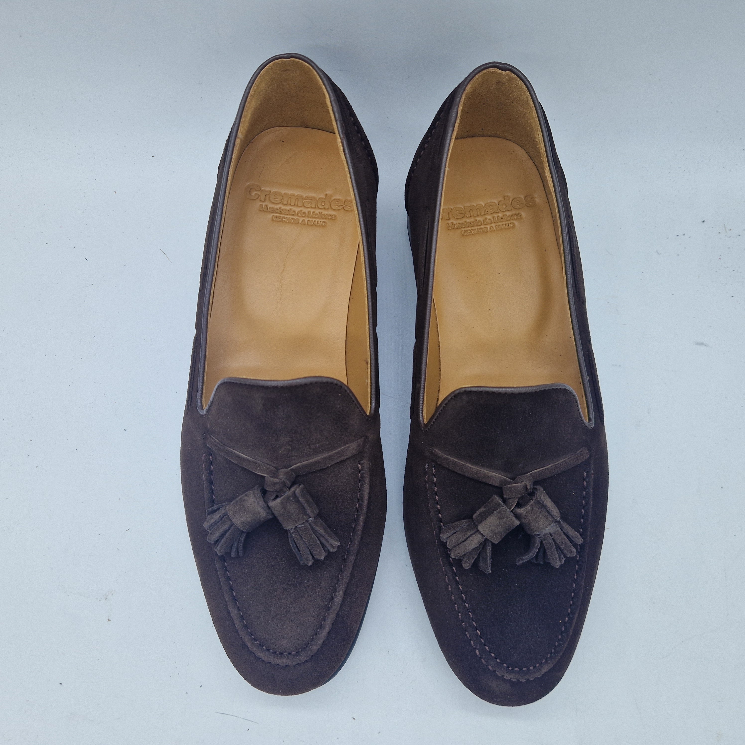 MOCASÍN DE BORLAS EN SERRAJE MARRÓN - 74616