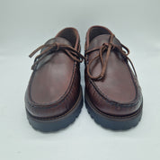 MOCASÍN DE LAZO EN PIEL BURDEOS - 75341