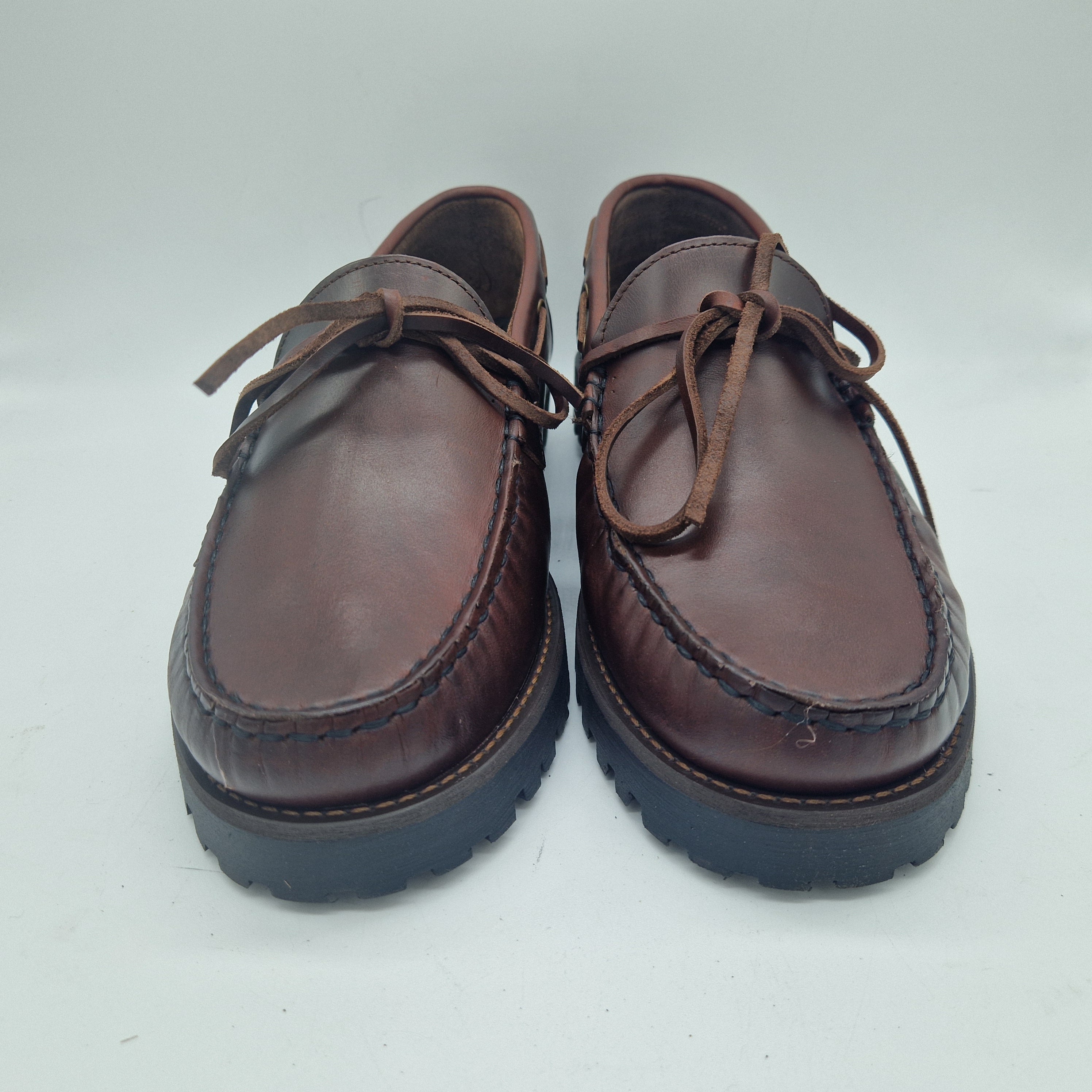 MOCASÍN DE LAZO EN PIEL BURDEOS - 75341