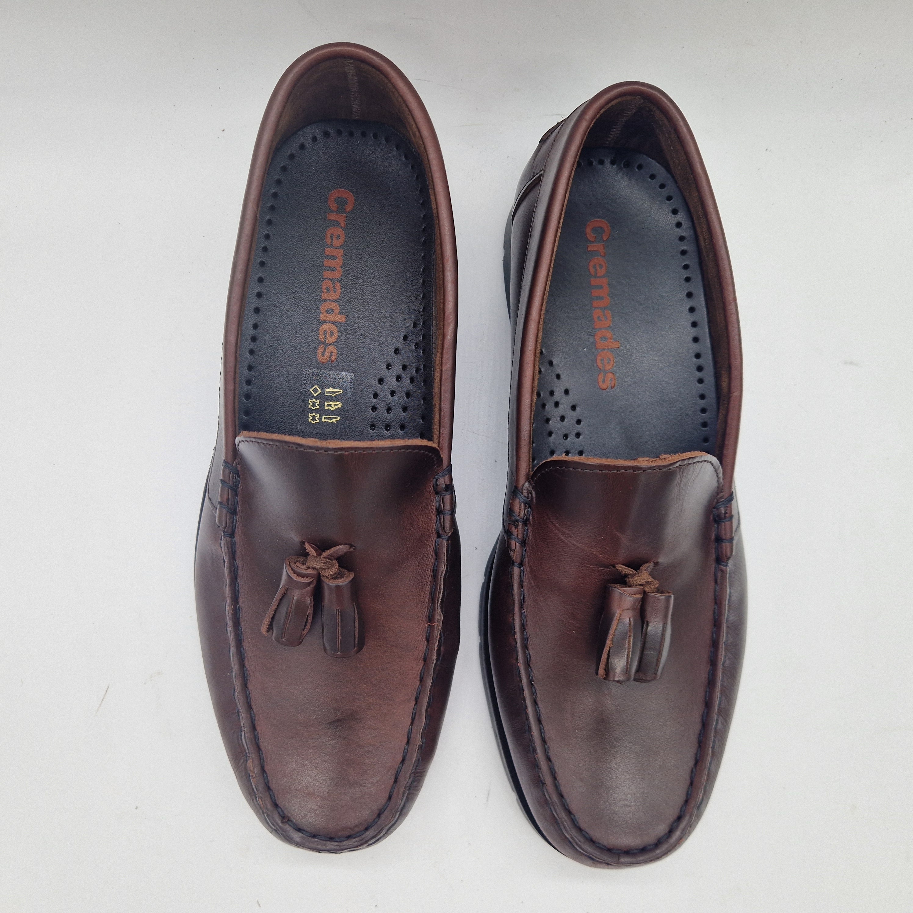 MOCASÍN DE BORLAS EN PIEL BURDEOS - 75342