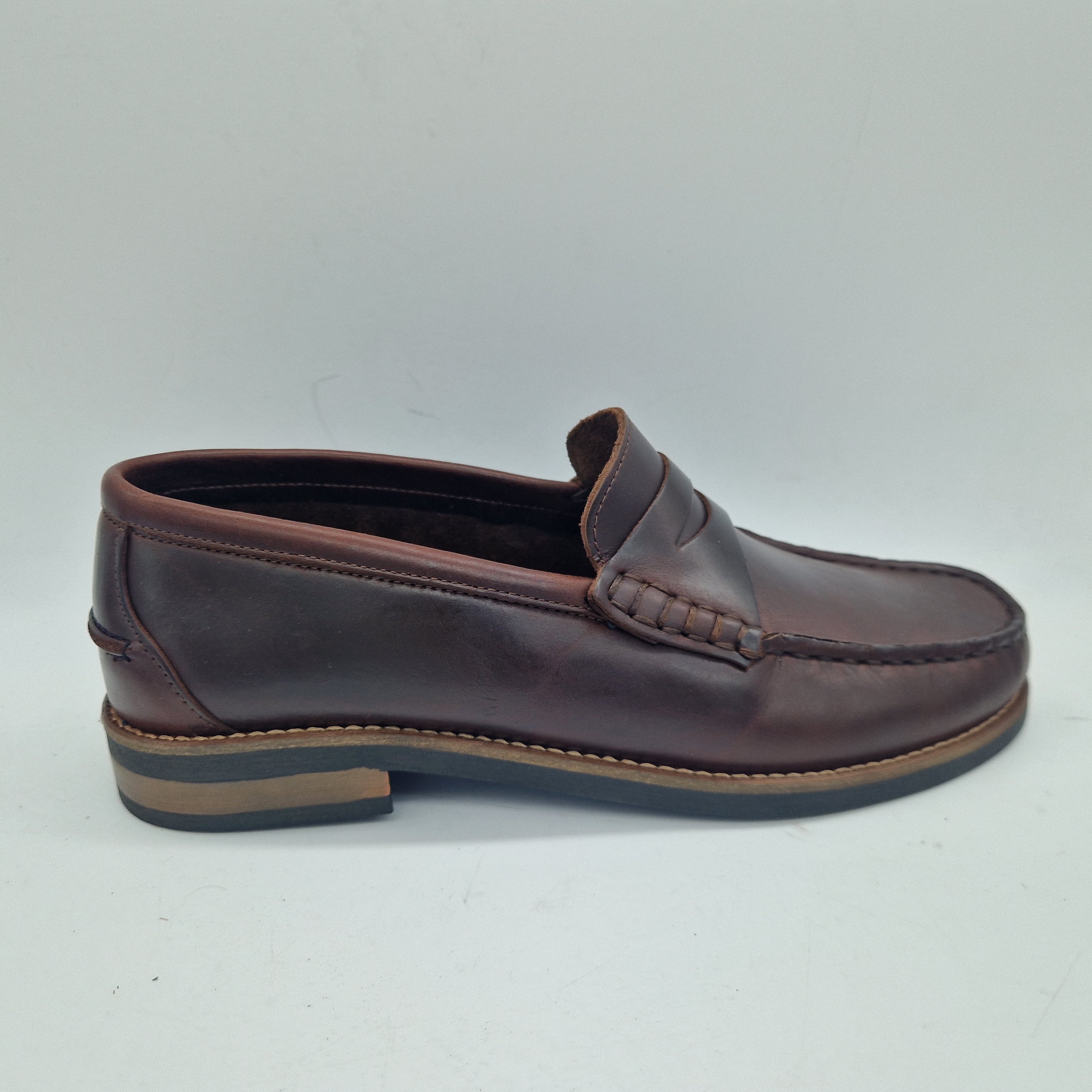 MOCASÍN EN PIEL BURDEOS - 75349
