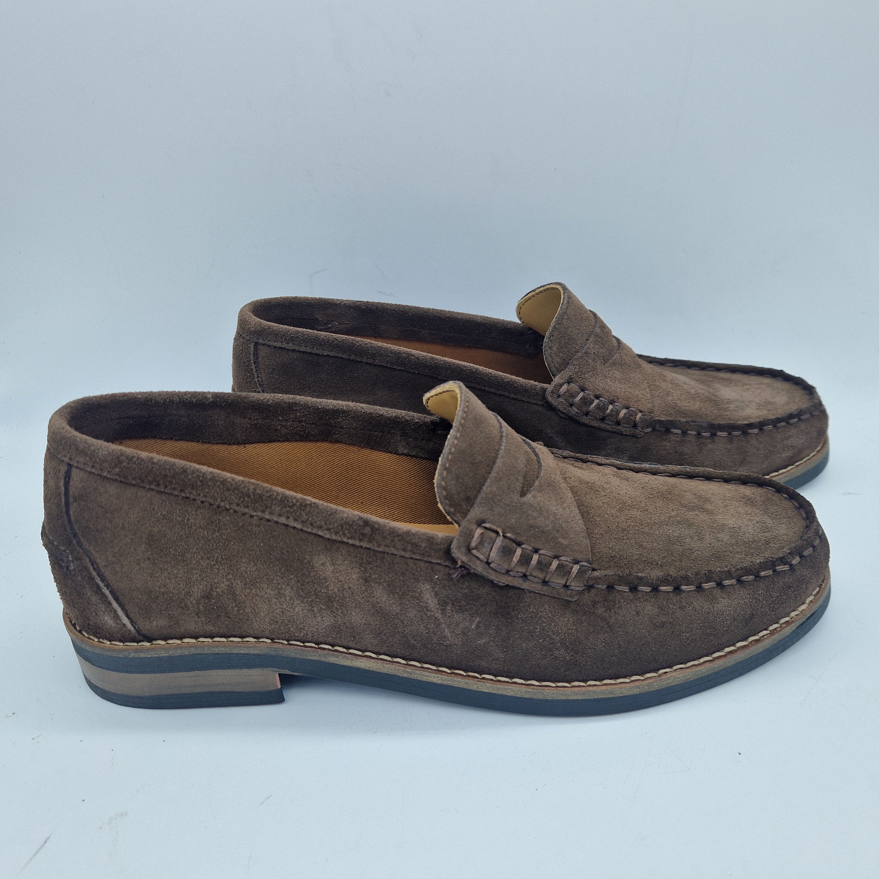 MOCASÍN EN SERRAJE MARRÓN - 75351
