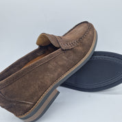 MOCASÍN EN SERRAJE MARRÓN - 75351