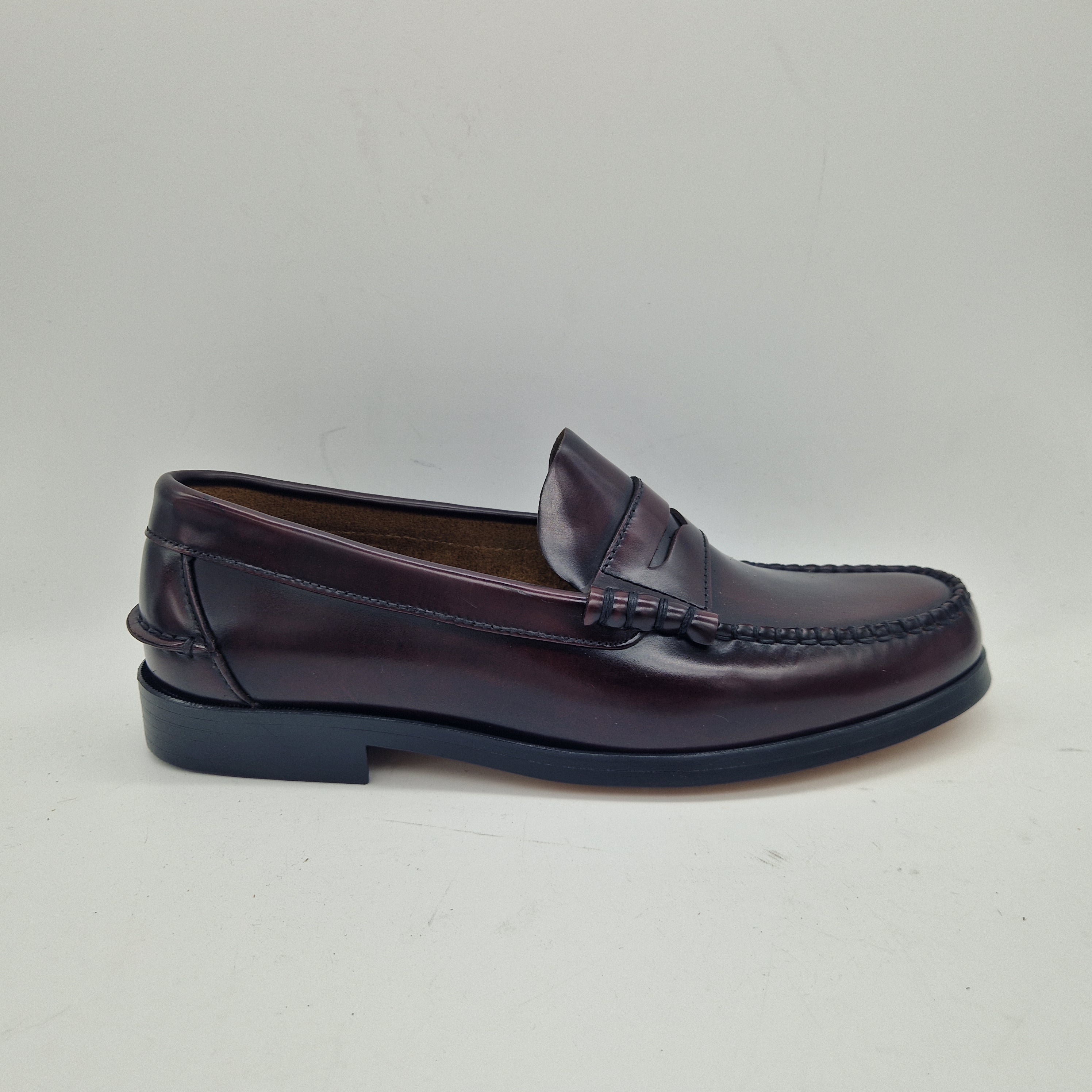 MOCASÍN EN PIEL BURDEOS - 75353