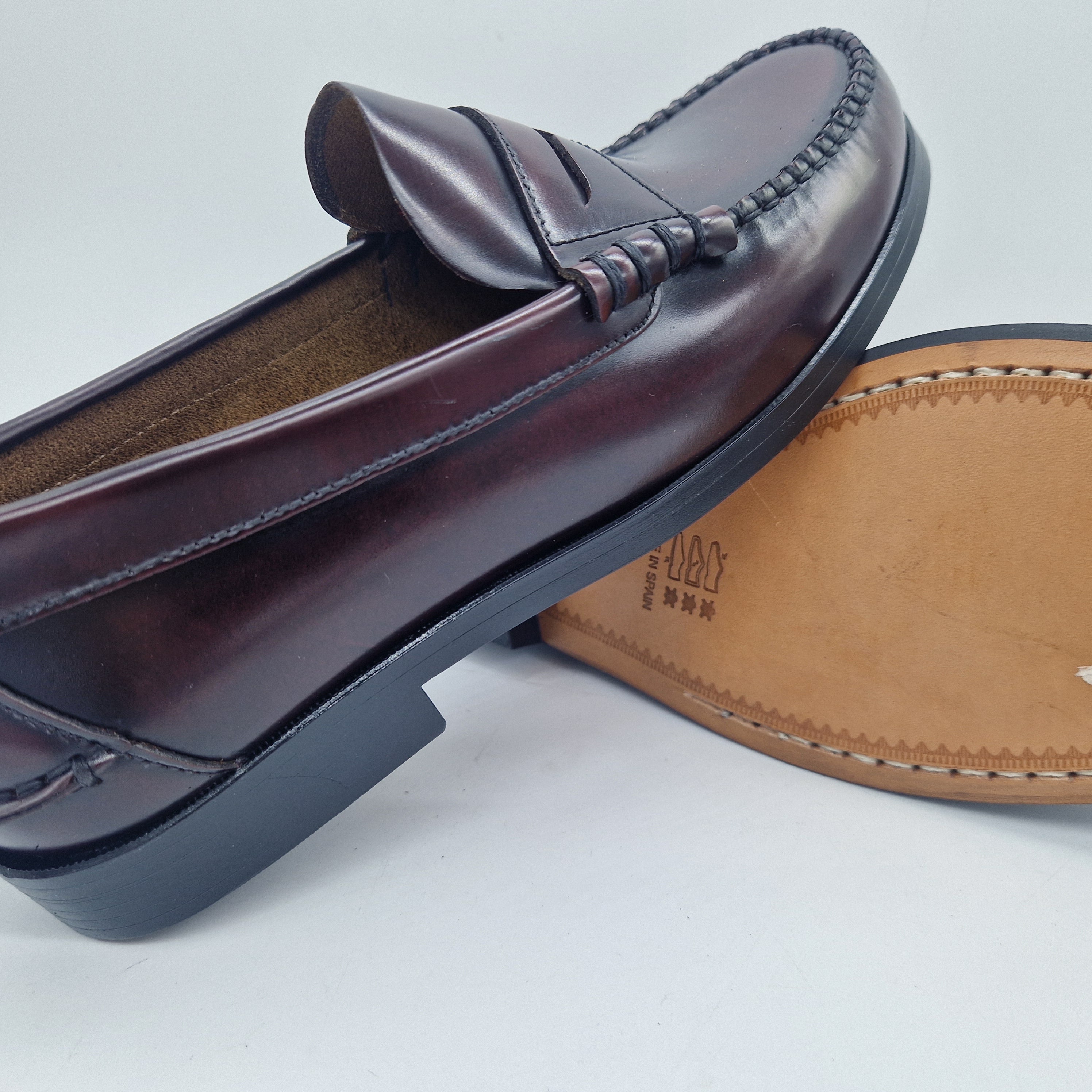 MOCASÍN EN PIEL BURDEOS - 75353