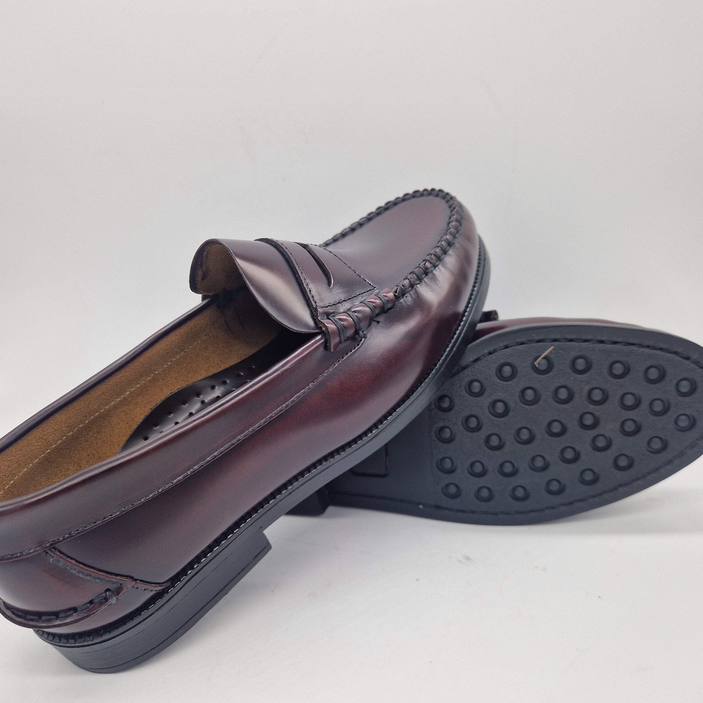 MOCASÍN EN PIEL BURDEOS - 75355