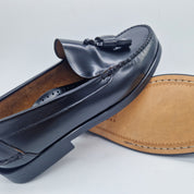 MOCASÍN EN PIEL NEGRA - 75356