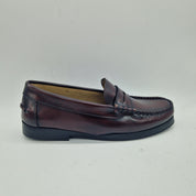 MOCASÍN EN PIEL BURDEOS - 75357