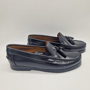 MOCASÍN EN PIEL NEGRA - 75363