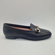 MOCASÍN EN PIEL NEGRA - 75415