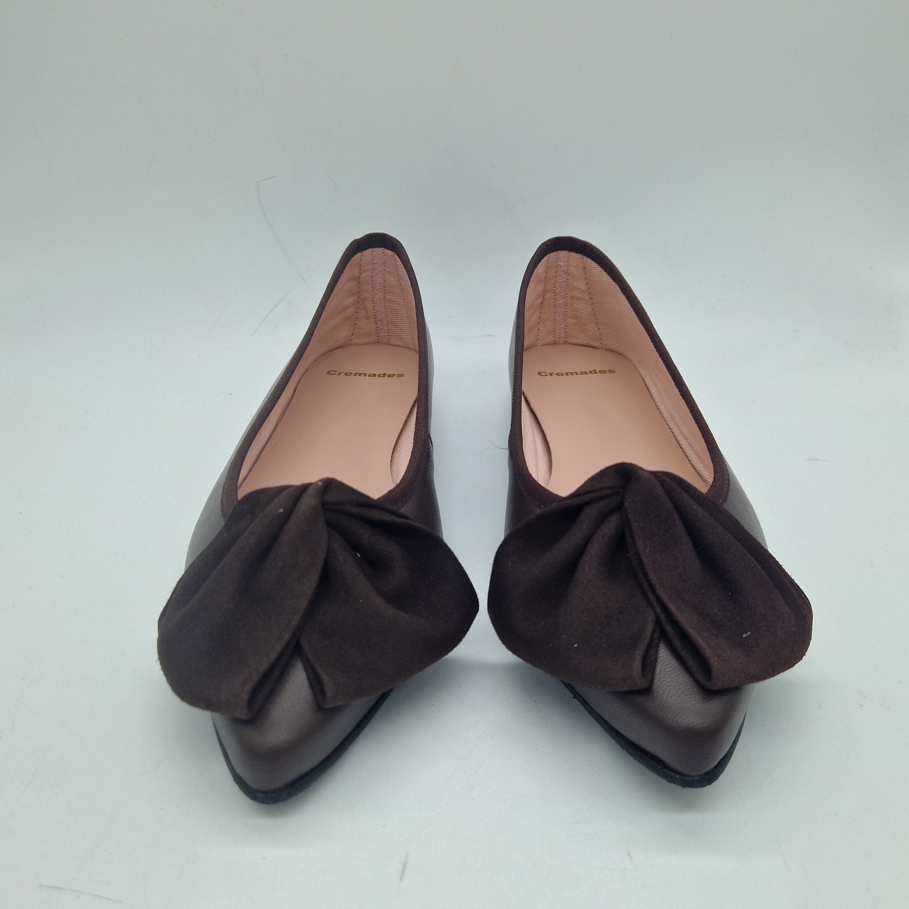 BAILARINA CON LAZON EN PIEL MARRÓN - 75506