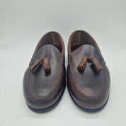 MOCASÍN BORLAS EN PIEL MARRÓN - 76000